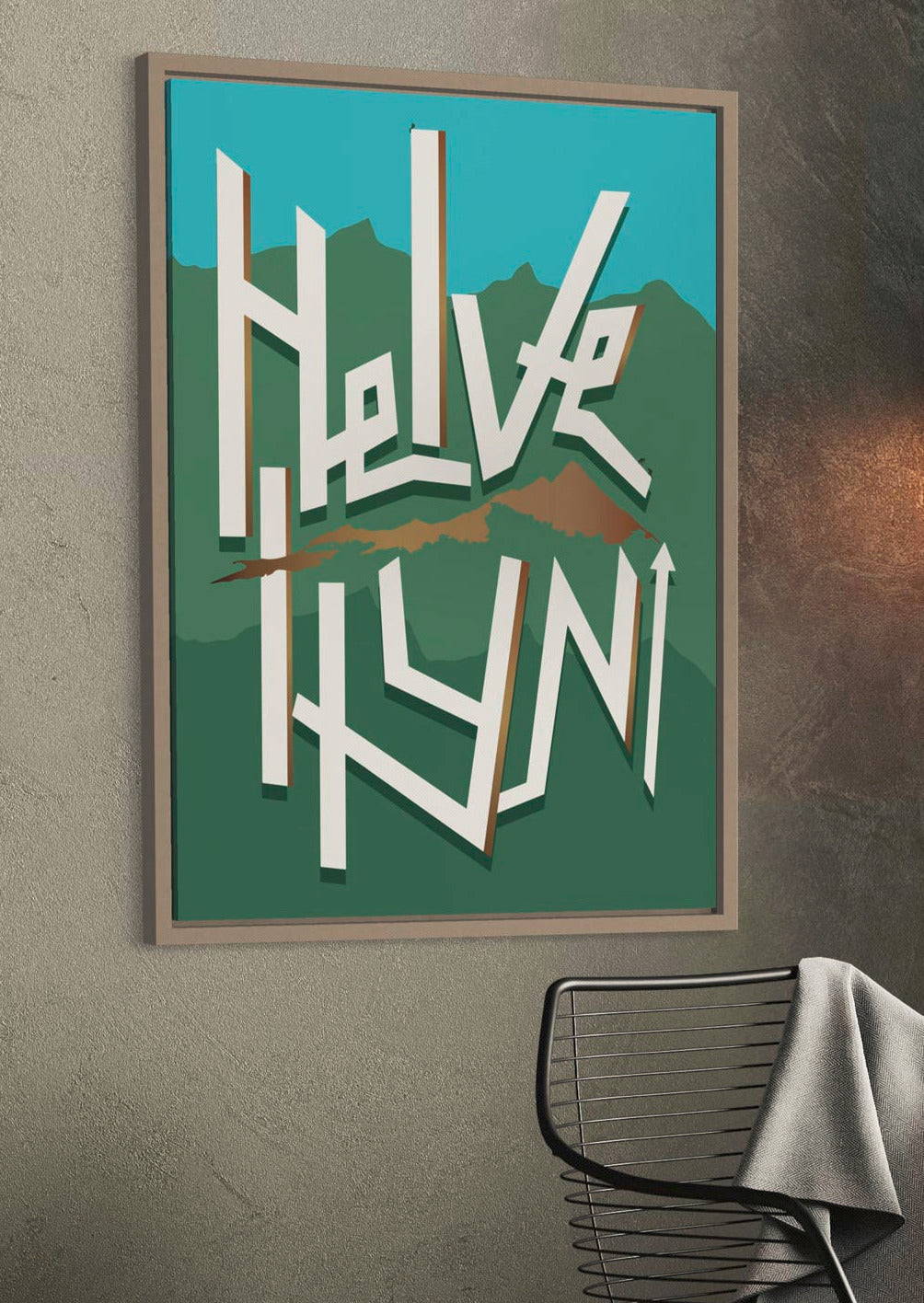 Helvellyn: Topographic Typograph