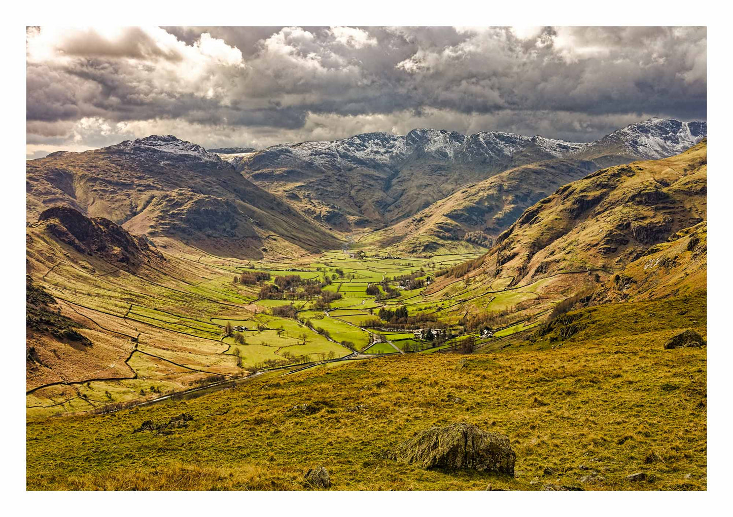 Langdale Valley with Crinkle Crags and Bowfell