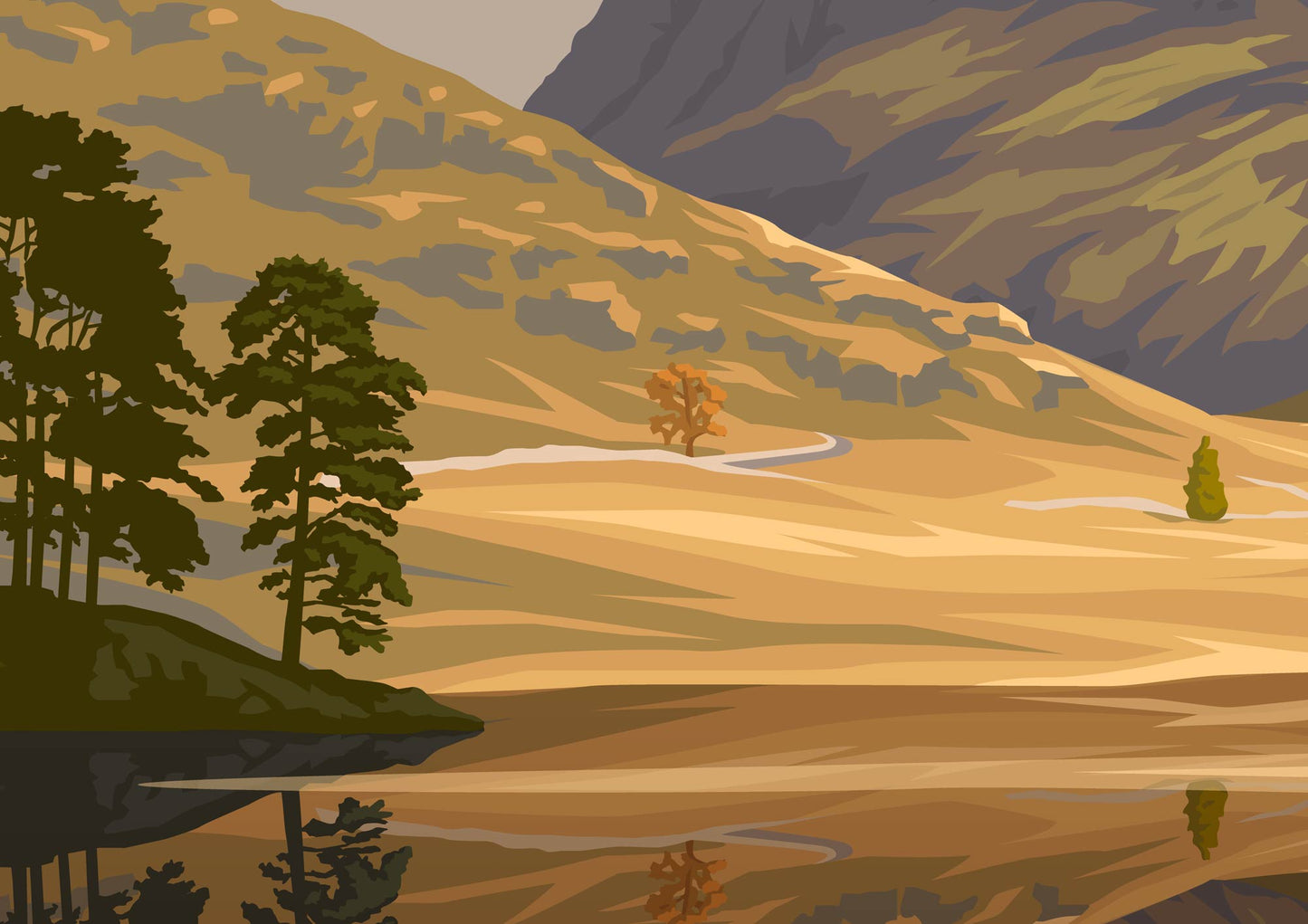 Blea Tarn & the Langdale Pikes