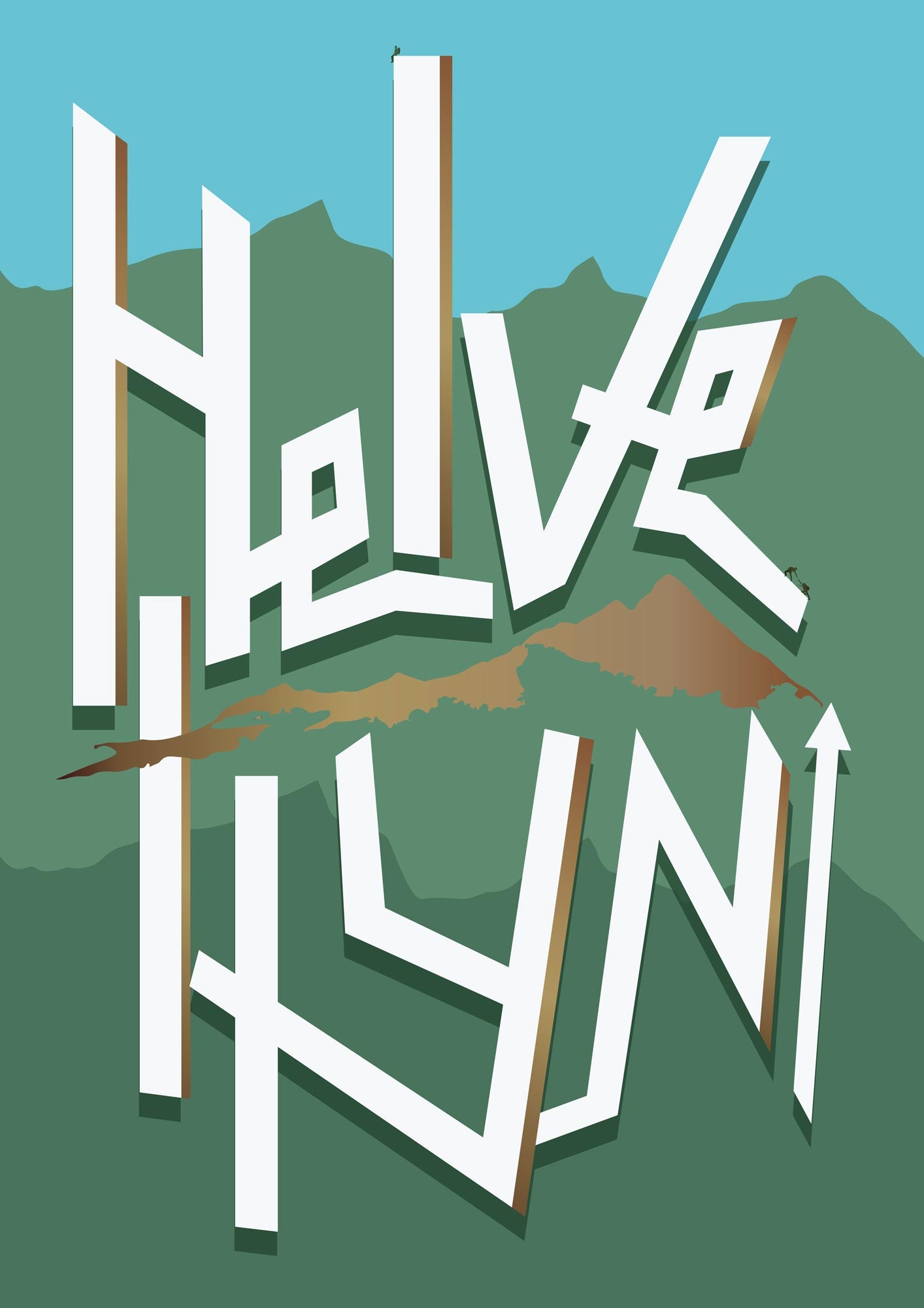 Helvellyn: Topographic Typograph