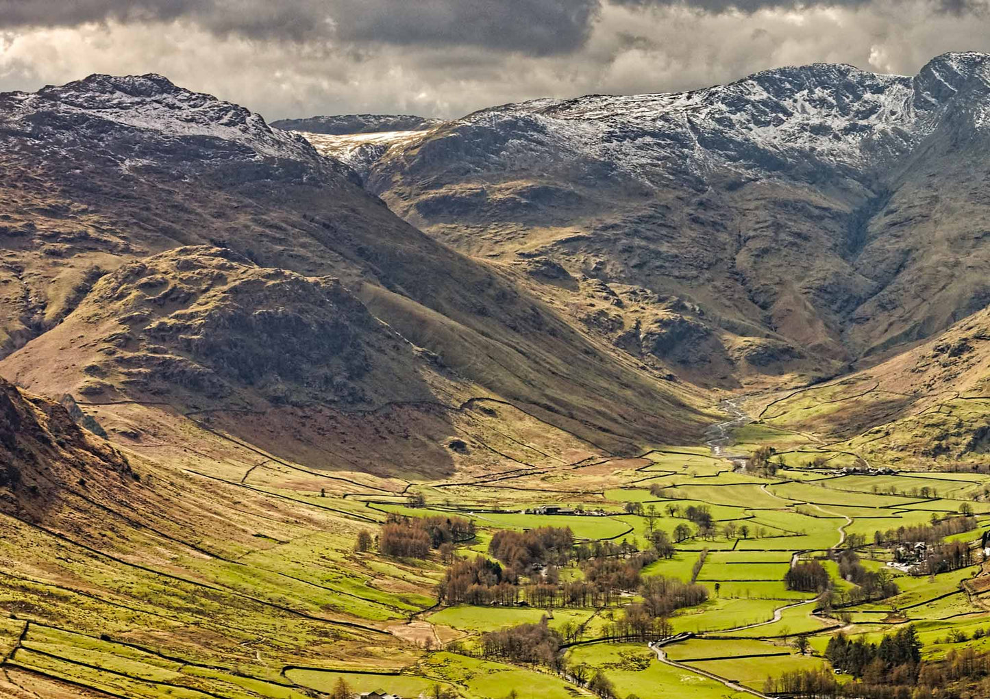 Langdale Valley with Crinkle Crags and Bowfell